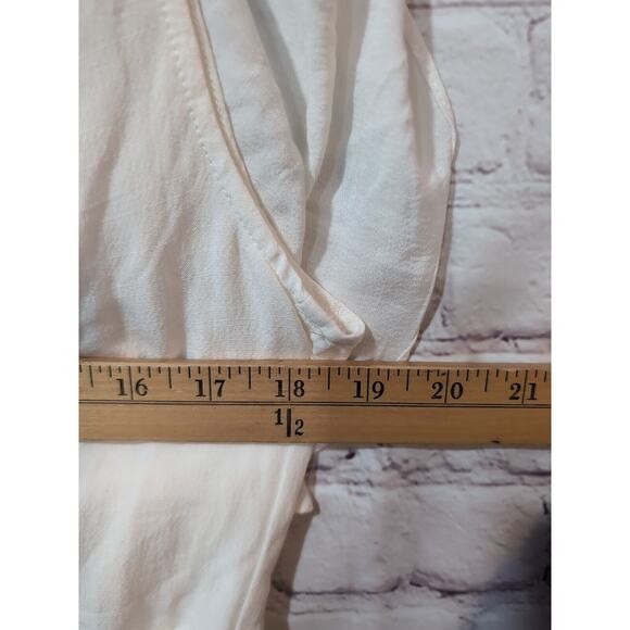 Lulu's Cute Confidence White Ruffled Faux-Wrap Mini Dress Size XL NWT - Picture 14 of 16